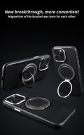 iPhone 16 Series 360 angle Rotating Stand PU Leather Phone Case