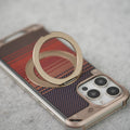 iPhone 16 Series Aramid Fiber Metal Case With Rotating Stand Desert Titanium