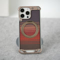 iPhone 16 Series Aramid Fiber Metal Case With Rotating Stand Desert Titanium