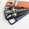 iPhone 16 Series Checks Pattern Card Holder Case Cover