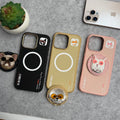 iPhone 16 Series Cool Glasses MagSafe Case Cover with Embroidery Magnetic Bracket Phone Holder