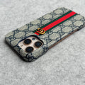 iPhone 16 Series GG Fashion Green Red Stripe Cover