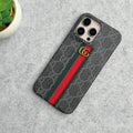 iPhone 16 Series GG Fashion Green Red Stripe Cover