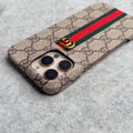 iPhone 16 Series GG Fashion Green Red Stripe Cover