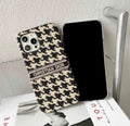 iPhone 16 Series Luxury CD Brand Fabric Design Cover