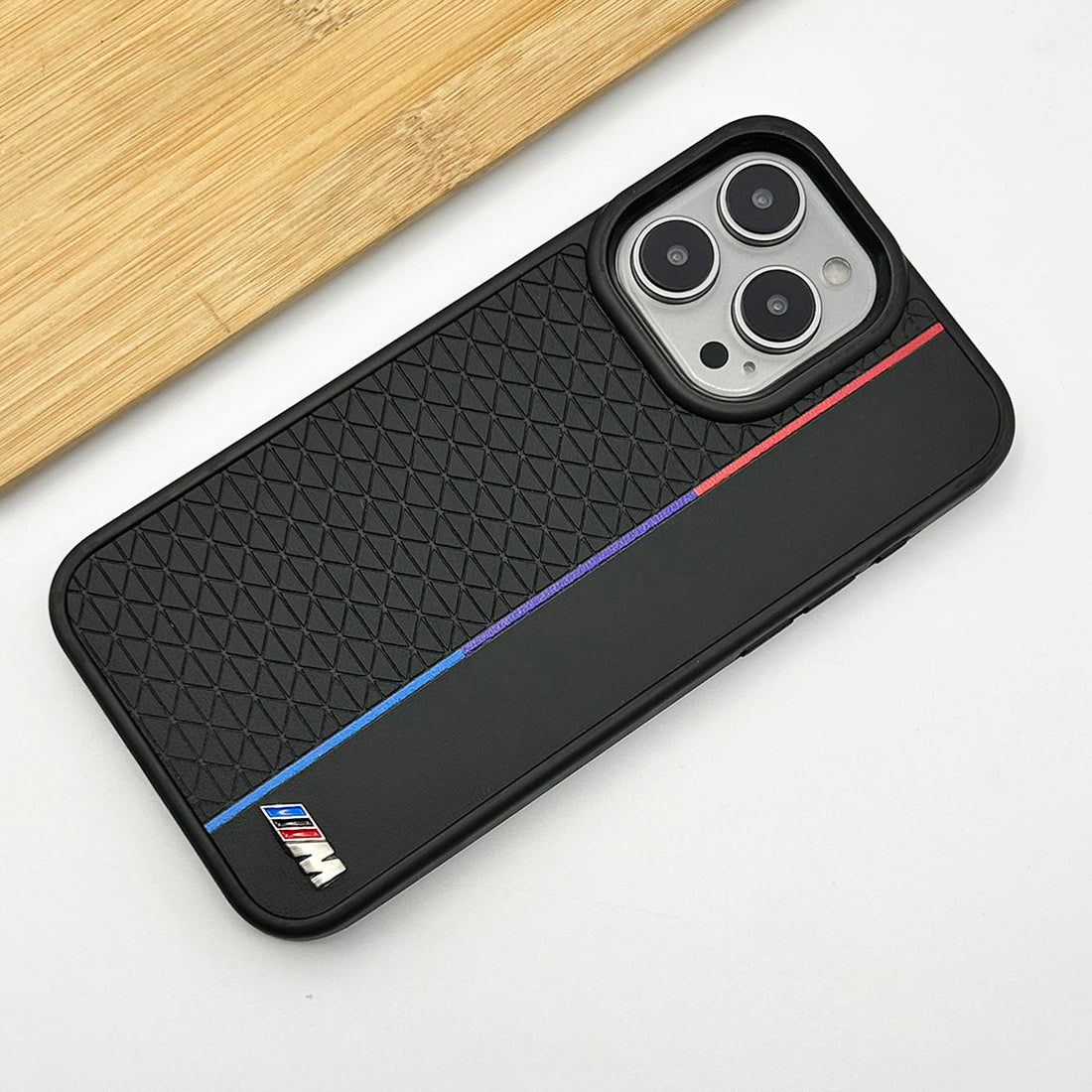 iPhone 16 Series M Performance Sports Car Logo dual Shade Design Case Cover