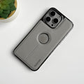 iPhone 16 Series Middle Stitch PU Leather Side Chrome Case Cover