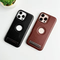 iPhone 16 Series PU Leather Inbuilt Stand Case Cover