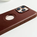 iPhone 16 Series PU Leather Inbuilt Stand Case Cover