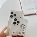 iPhone 16 Series SB Liquid Coffee Floating Cup Case Cover