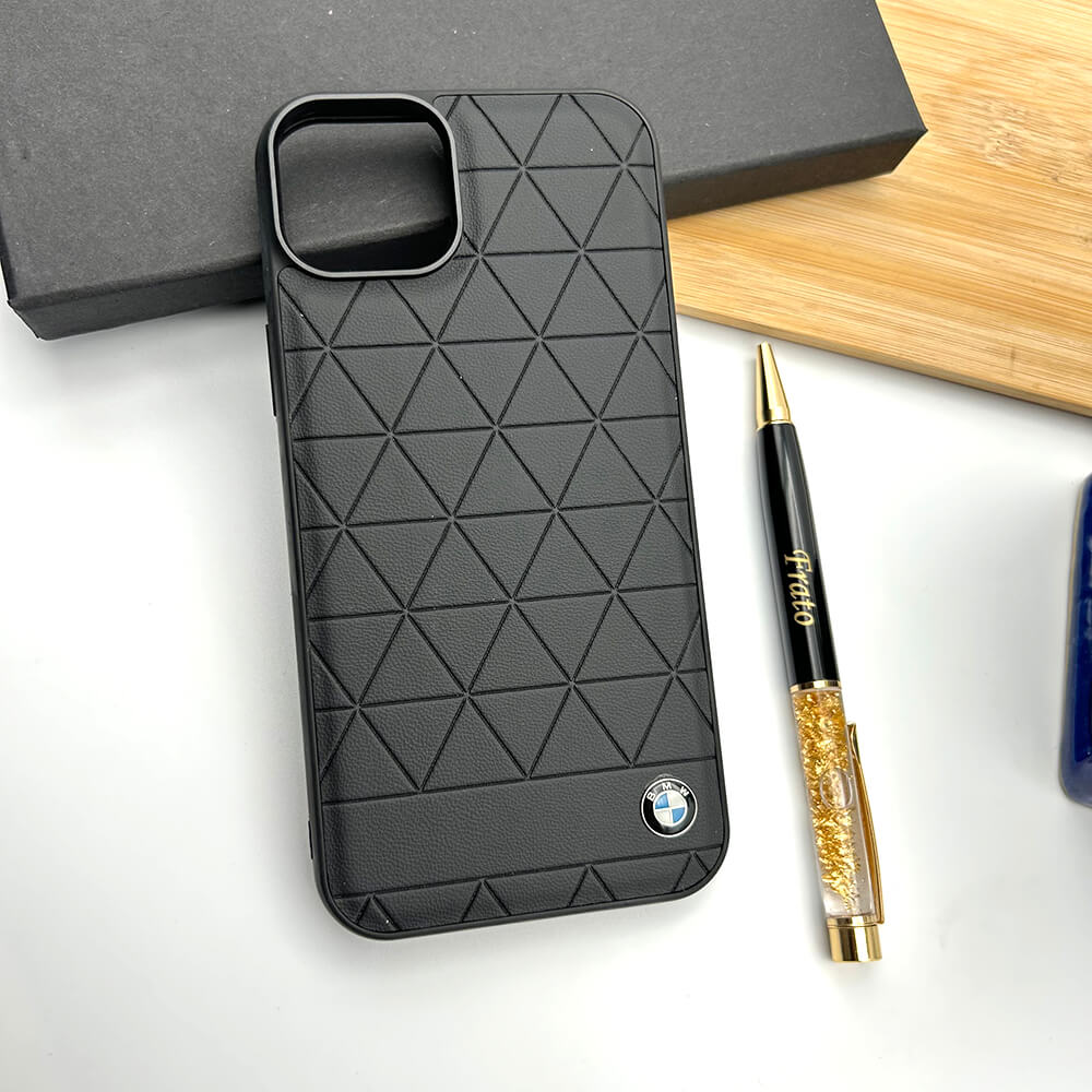iPhone 16 Series Sports Car Logo Case Cover - BLACK