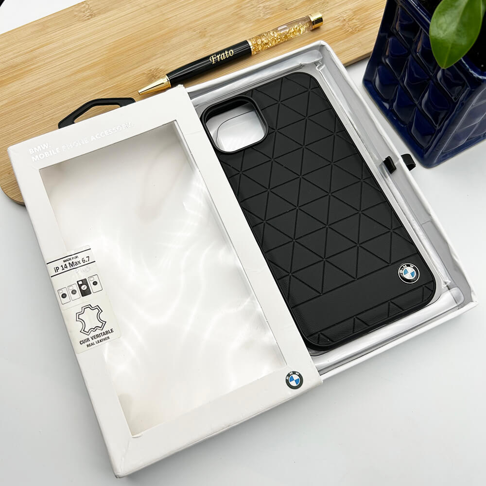 iPhone 16 Series Sports Car Logo Case Cover - BLACK