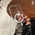 iPhone 16 series Crystal Clear Transparent Soft Silicone MagSafe Case Cover