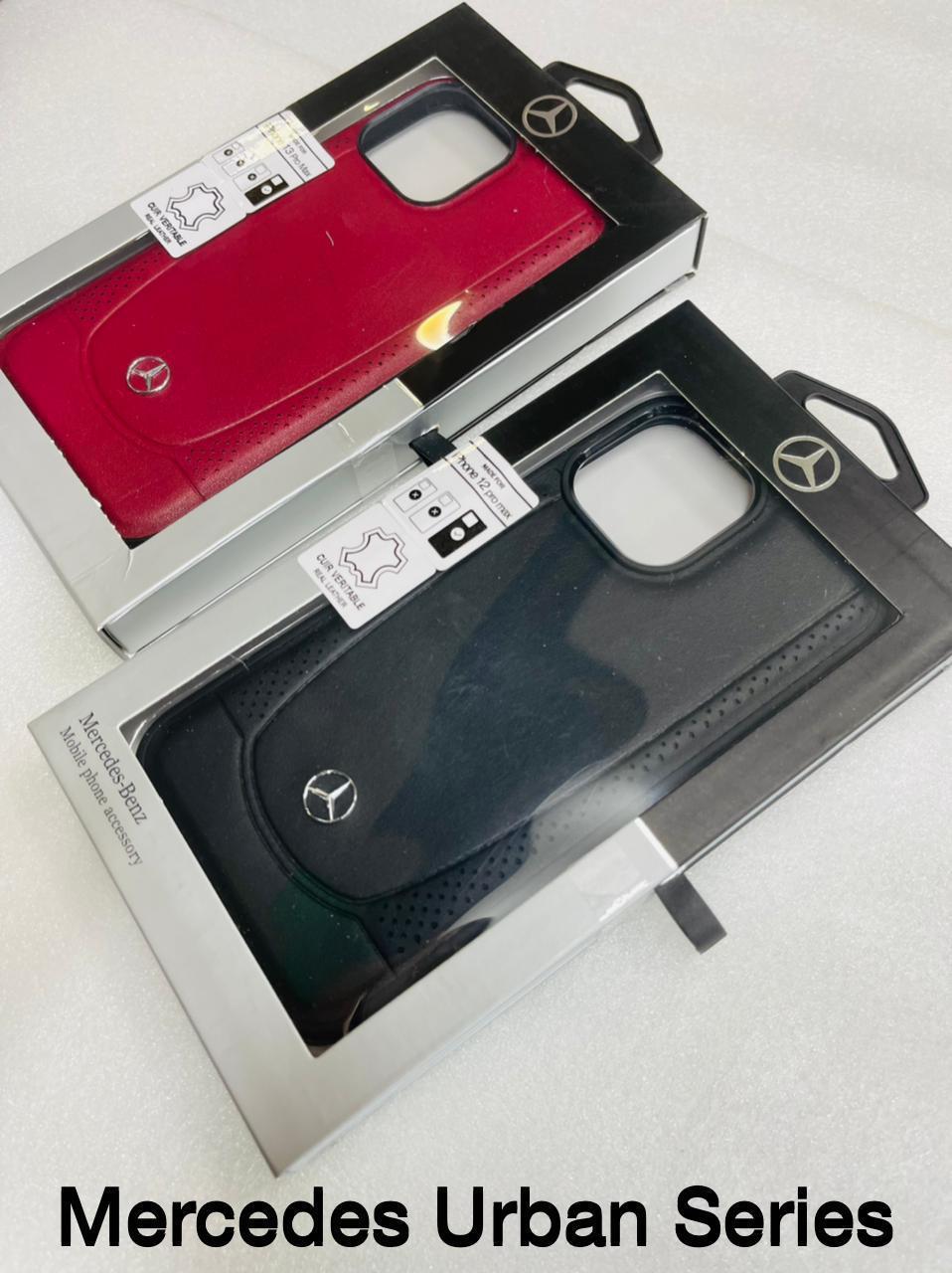 iPhone 16 series Mercedes Maroon Leather Case Cover