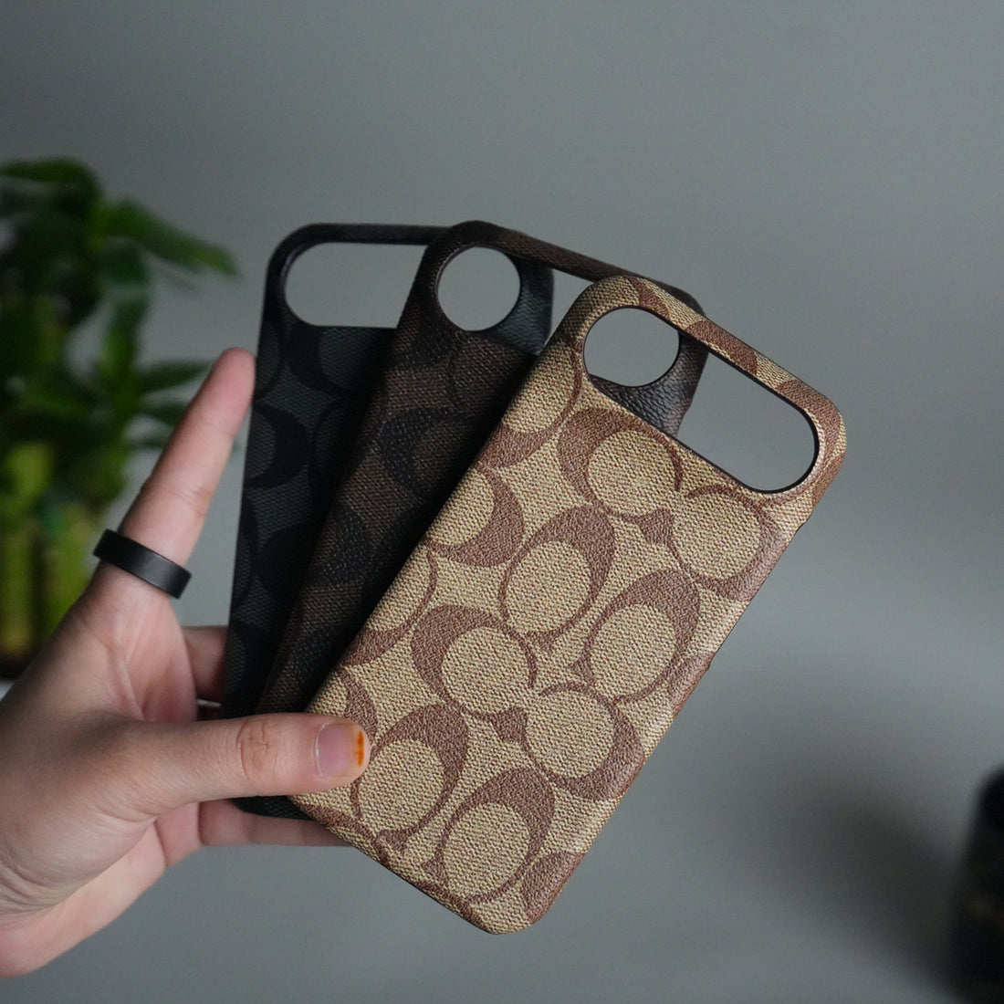 iPhone 17 Air Luxury CC Brand PU Leather Design Case Cover