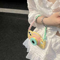 iPhone 3D Cute Silicone Camera Design Case Cover With Lanyard Strap