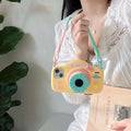 iPhone 3D Cute Silicone Camera Design Case Cover With Lanyard Strap