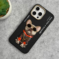 iPhone 3D Embroidery Cool Dog RedBlack Jacket Case