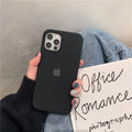 iPhone Liquid Silicone Case Cover ( BLACK )