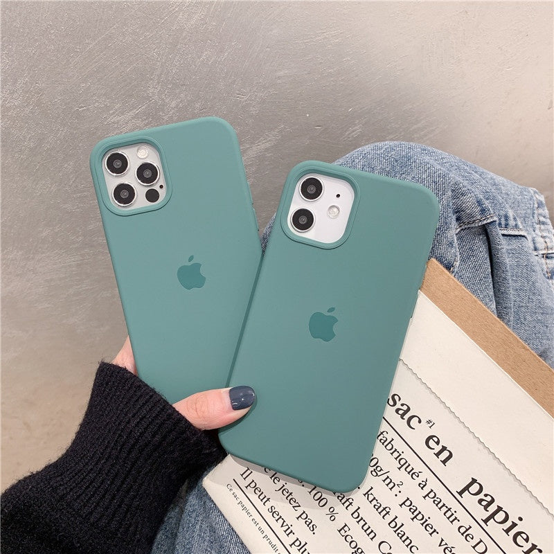 iPhone Liquid Silicone Case Cover ( PINE GREEN )