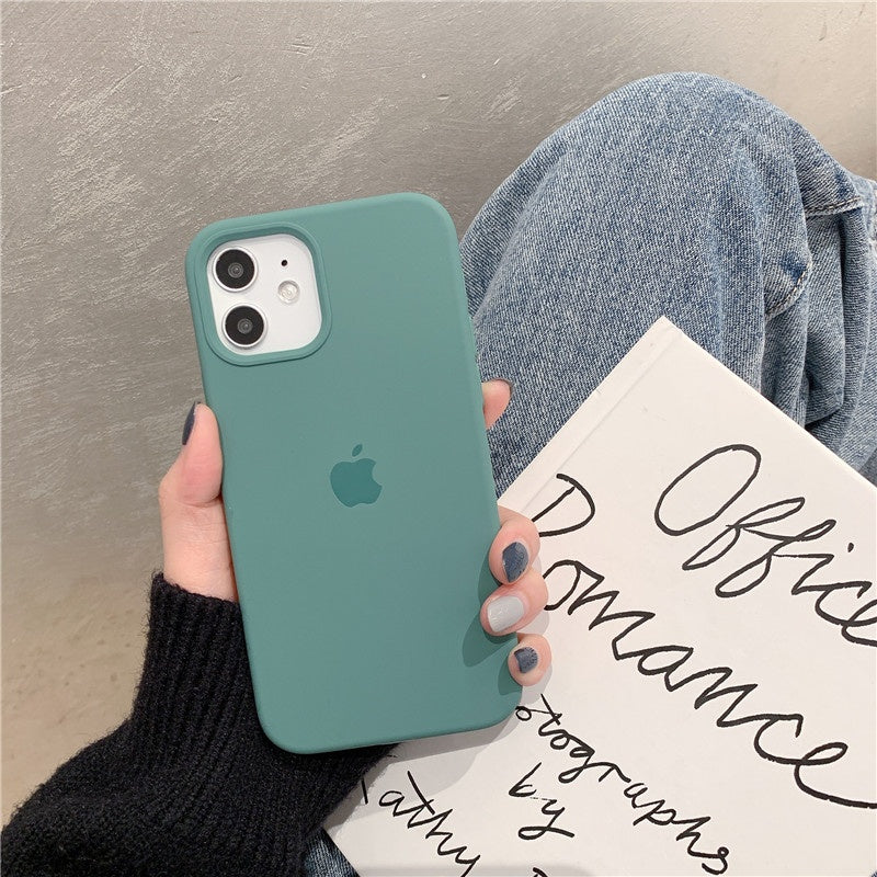 iPhone Liquid Silicone Case Cover ( PINE GREEN )