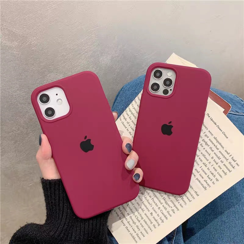 iPhone Liquid Silicone Case Cover ( PLUM )
