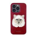 iPhone Luxury Santa Barbara Leather Savana Series Cat Back Cover