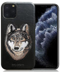 iPhone Luxury Santa Barbara Leather Savana Series Wolf Back Cover