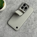 iPhone Metal Camera Cap Stand Case Cover ( WHITE )