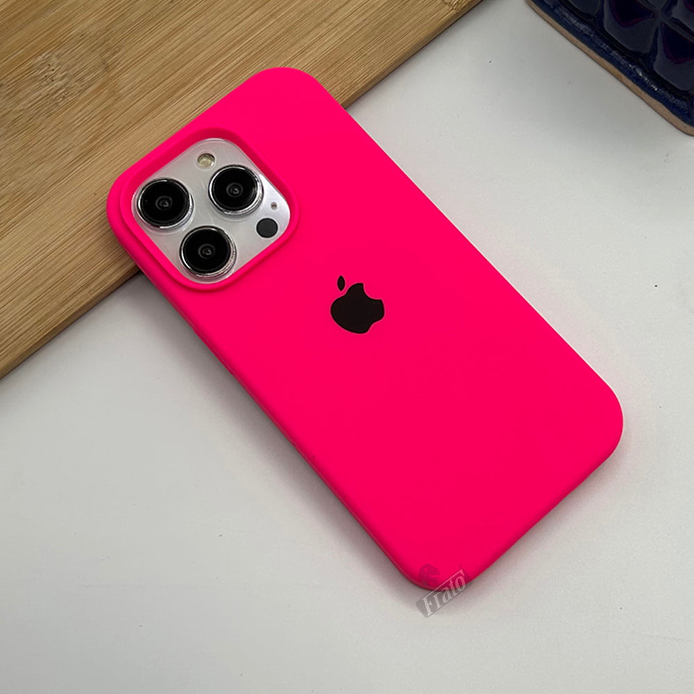 iPhone Silicone Case Cover ( Neon Pink )