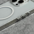 iPhone Transparent Bottom Metal Stand MagSafe Supported Case Cover